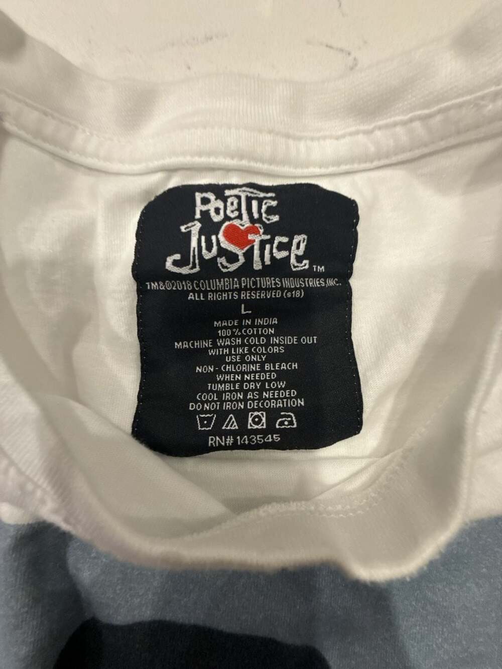 Poetic Justice 2Pac Tupac Shakur White Graphic T-Shirt